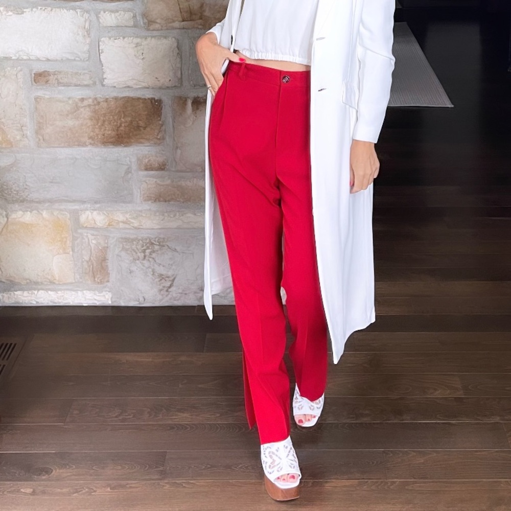 Dolce & Gabbana Red Dress Pants